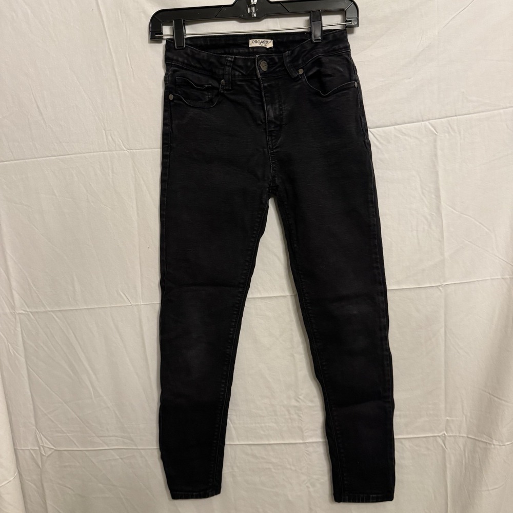 Black Orchid Womens Black Wash Jeans Mid‎ Rise Skinny Stretch Size 6